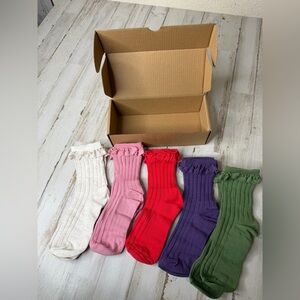 Mini Boden Multicolor Ruffled Socks Set